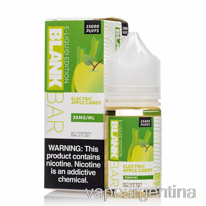 Caramelo De Manzana Electrico - Sales En Barra En Blanco - 30ml 35mg Vape Argentina